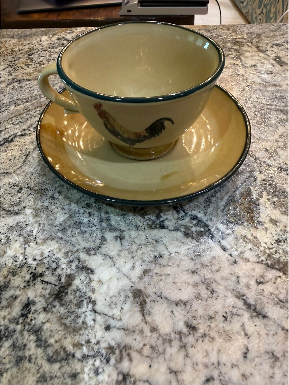 Robert Gordon Australian Made Ceramic Cup and Saucer with Rooster Design